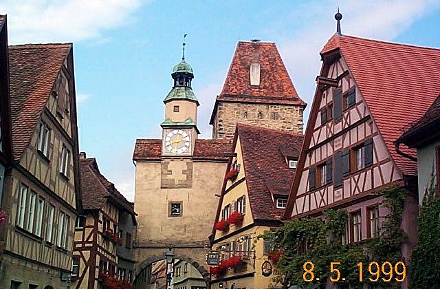 A town view of Rothenburg, Germany